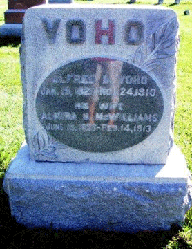 Grave Marker for Alfred and Almira (McWilliams) Yoho