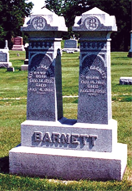 Grave Marker for John and Alice Moore Barnett
