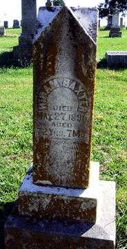 Grave Marker for Hiram Baxter