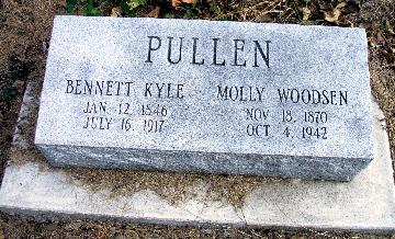 Grave Marker for Bennett and Mary Pullen