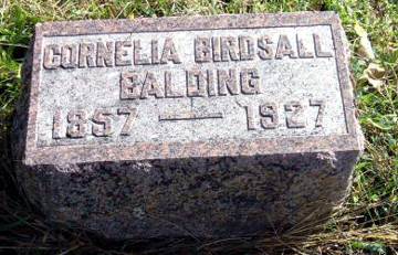 Grave Marker for Cornelia Birdsall Balding