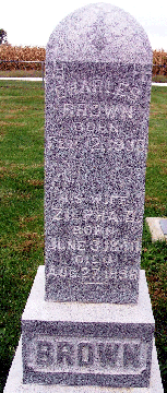 Grave Marker for Charles Brown