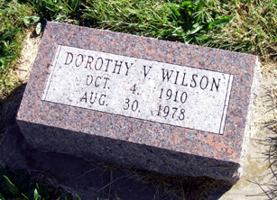 Grave Marker for Dorothy V. Wilson
