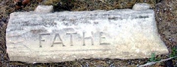 Grave Marker for Father Robbins 