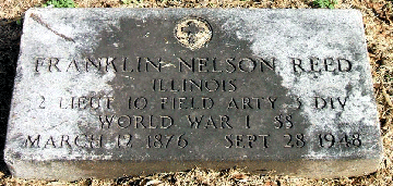 Grave Marker for Franklin Reed