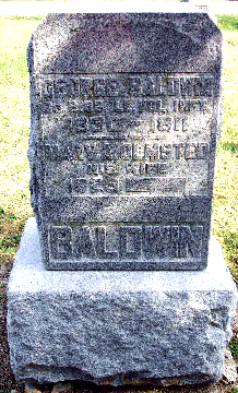 Grave Marker for George Baldwin