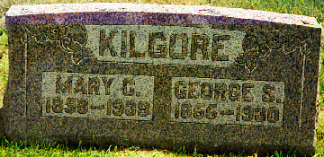 Grave marker for George Kilgore and wife