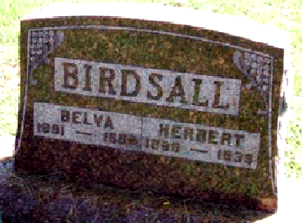 Grave Marker for Herbert and Belva Birdsall
