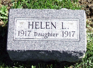 Grave Marker for Helen Harvey