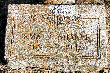 Grave Marker for Irma Shaner 