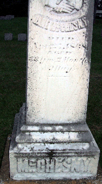 Grave Marker for Jane McChesney