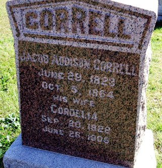 Grave Marker for Jacob Addison Correll