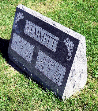 Grave Marker for Ira and Jennie Kimmitt