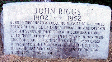 Grave Marker for John Biggs
