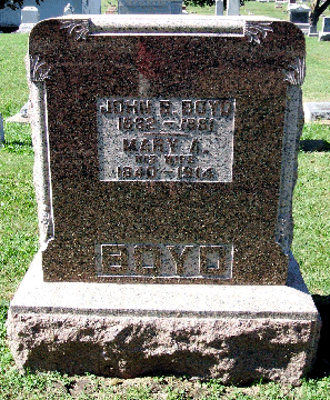 Grave Marker for John and Mary Boyd