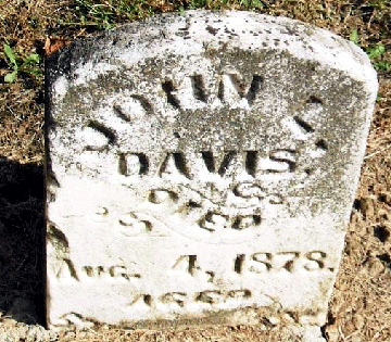 Grave Marker for John Davis
