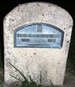 Grave Marker for John Mains