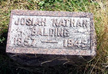 Grave Marker for Josiah Nathan Balding