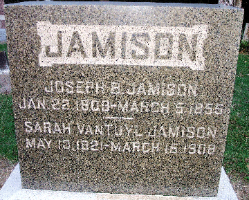 Grave Marker for Joseph and Sarah Jamisonl