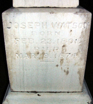 Grave Marker for Joseph Watson