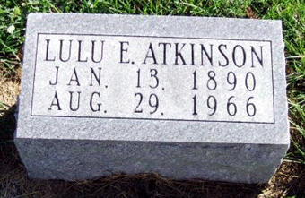Grave Marker for Lulu E. Atkinson