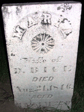 Grave Marker for Maria Bice