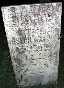 Grave Marker for Mary Watson