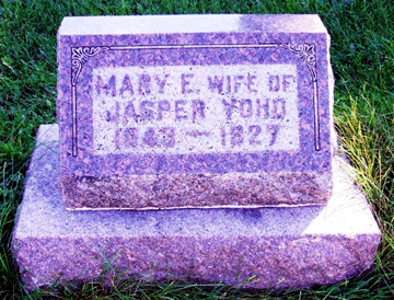 Grave Marker for Mary E. Yoho