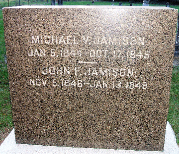 Grave Marker for Michael and John Jamisonl