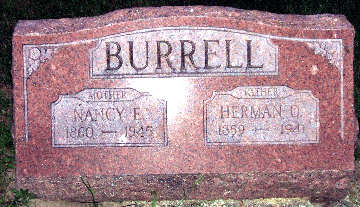 Grave Marker for Herman and Nancy Burrell