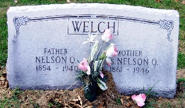 Grave Marker for Nelson and Mrs. Welch