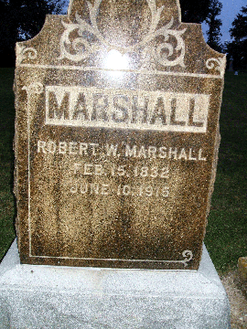 Grave Marker for Robert W. Marshall