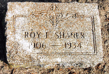 Grave Marker for Roy Shaner 