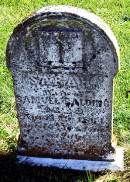Grave Marker for Sarah Balding