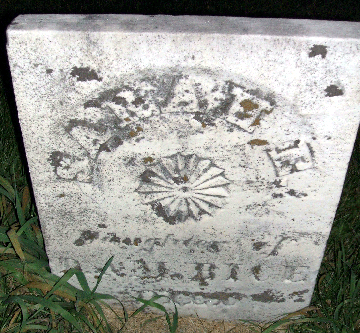 Grave Marker for Sarah Bice