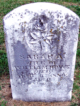 Grave Marker for Sarah Howe