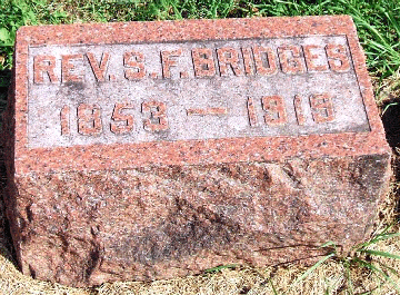 Grave Marker for Rev. S. F. Bridges