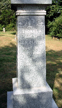 Grave Marker for Thomas Peoples and Wm Peoples